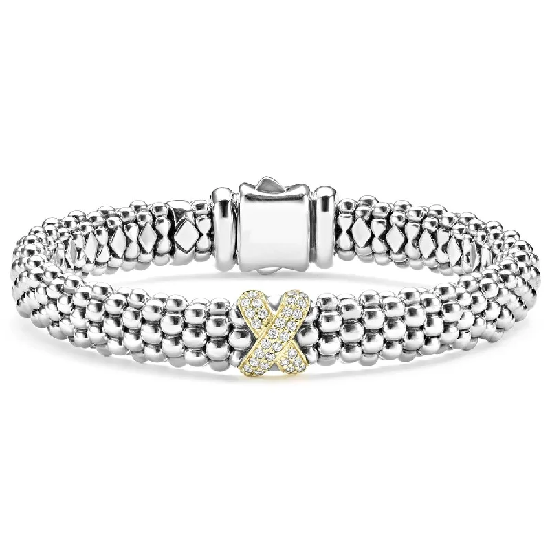 handcrafted crystal quartz ring Diamond X Bracelet