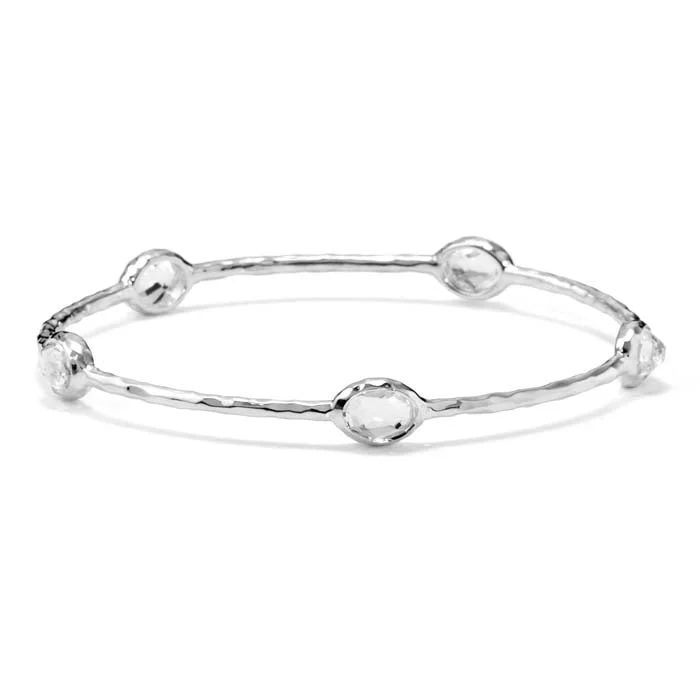 vintage rose gold engagement ring Ippolita Rock Candy Collection 5-Stone Clear Quartz Bangle Bracelet in Sterling Silver vintage rose gold engagement ring Ippolita Rock Candy Collection 5-Stone Clear Quartz Bangle Bracelet in Sterling Silver