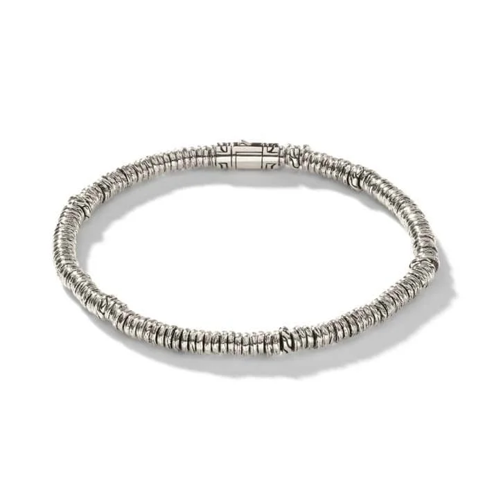 handmade clay bead earrings John Hardy Heishi Beaded Bracelet in Sterling Silver - Large
