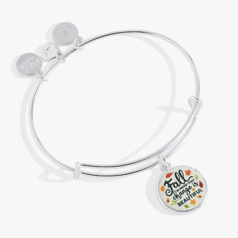 dainty gold anchor bracelet Fall Change Is Beautiful Bangle