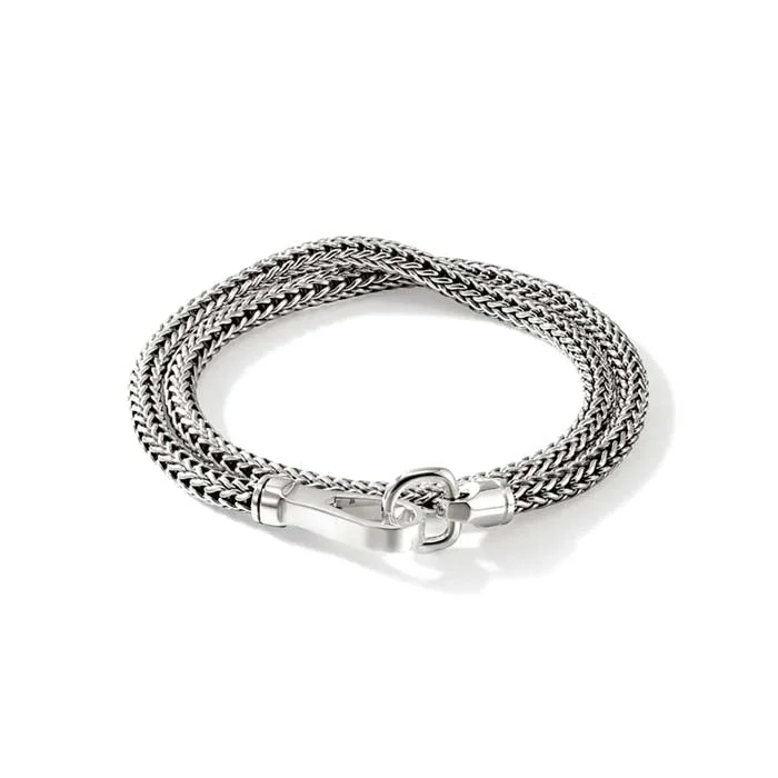 modern geometric silver ring John Hardy 4.5MM Double Wrap Bracelet in Sterling Silver modern geometric silver ring John Hardy 4.5MM Double Wrap Bracelet in Sterling Silver
