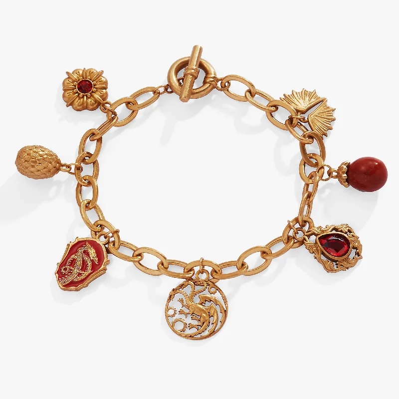 celestial galaxy planet necklace HOUSE OF THE DRAGON™ Toggle Multi-Charm Bracelet