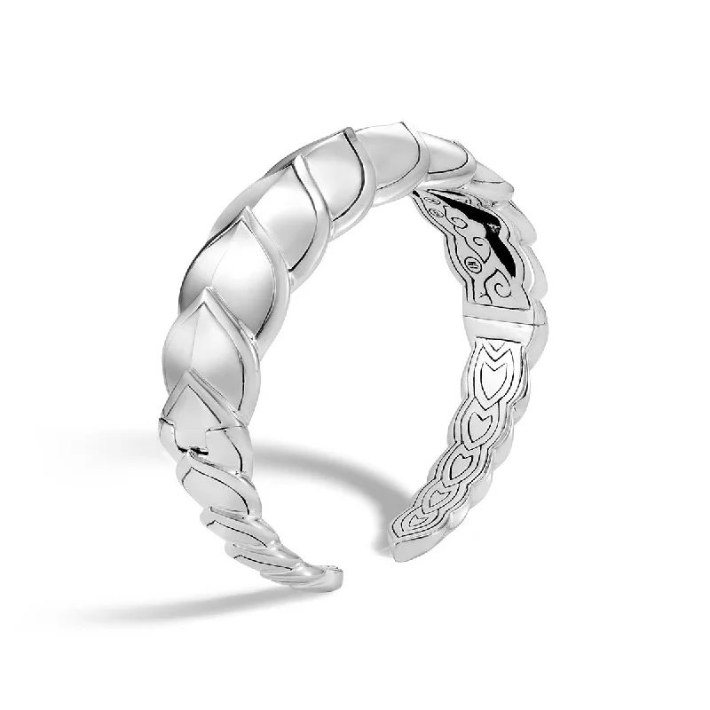 classic wedding set with diamonds Legends Naga Silver Medium Flex Cuff