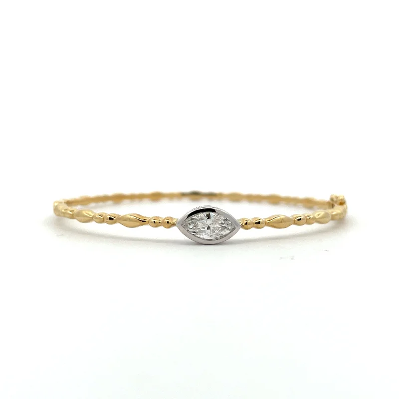 MARQUISE DIAMOND BANGLE BRACELET