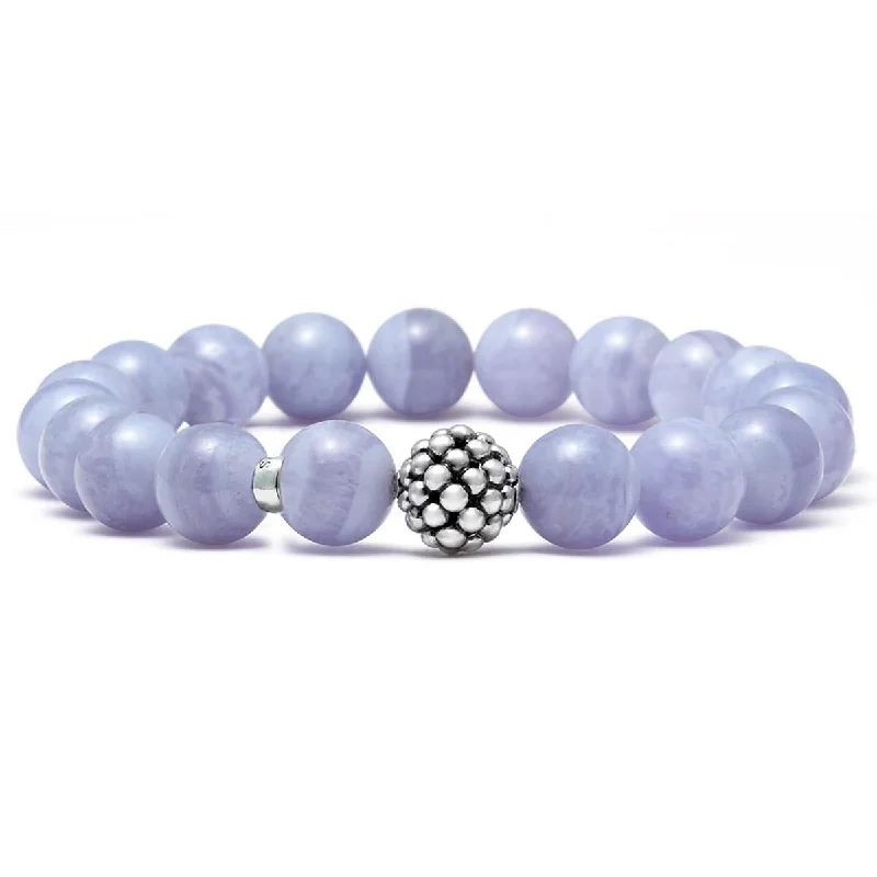 custom zodiac sign ring Maya Blue Lace Agate Bead Bracelet