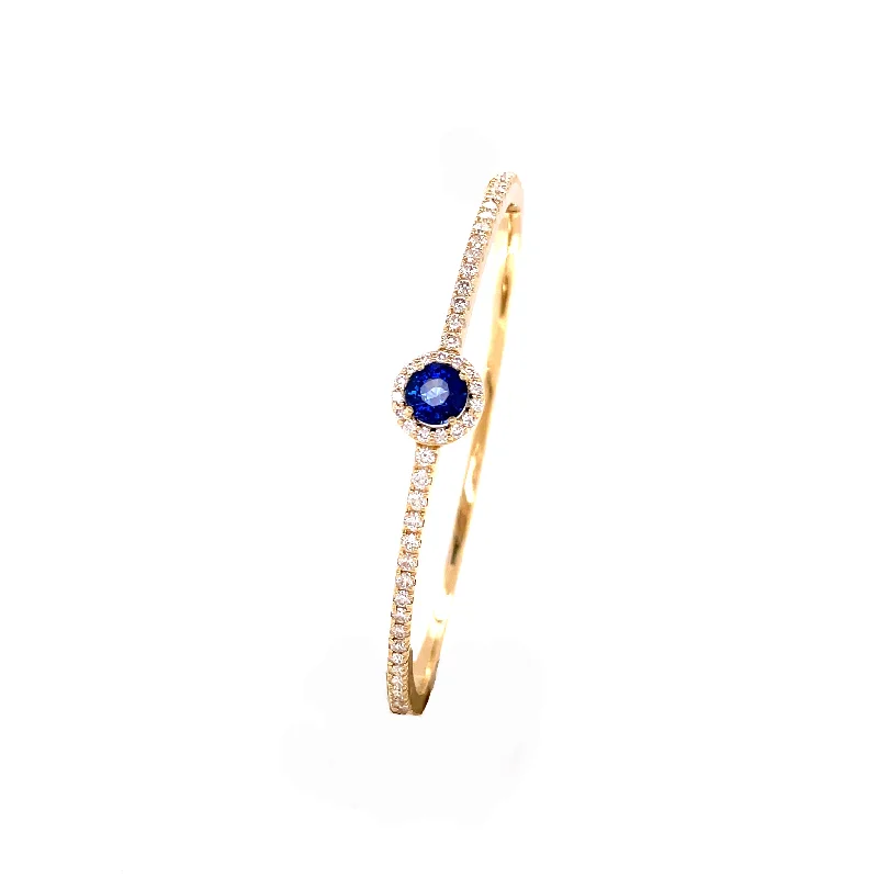 SAPPHIRE AND DIAMOND BANGLE BRACELET