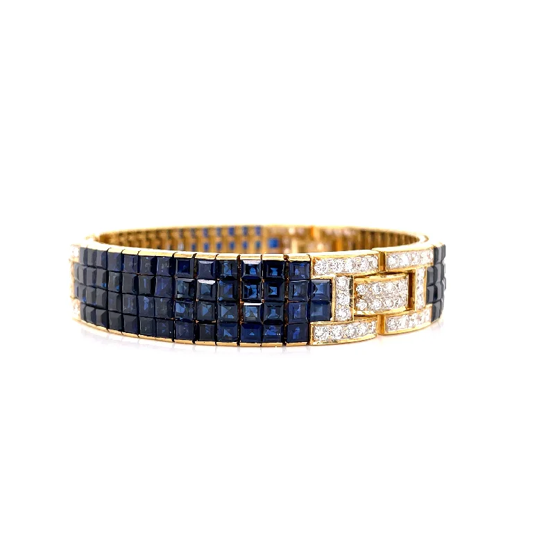 SAPPHIRE AND DIAMOND BRACELET