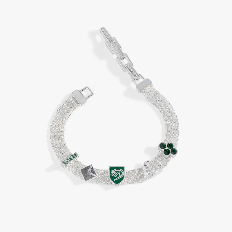 vintage crystal chandelier earrings Harry Potter™ Slytherin Mesh Charm Bracelet