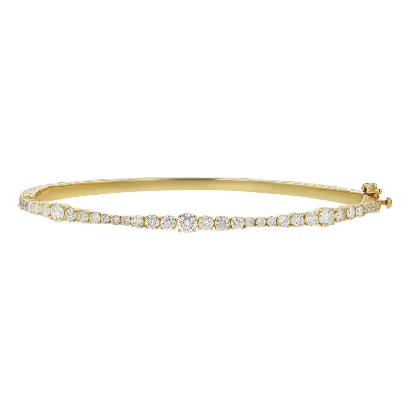 Wave Diamond Bangle Bracelet