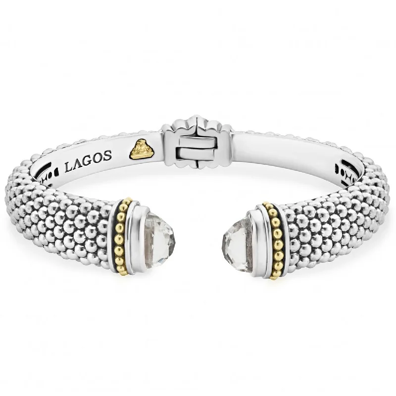 infinity loop ring rose gold White Topaz Cuff Bracelet