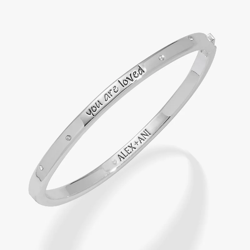 boho beaded statement necklace 'You Are Loved' Mantra Bangle