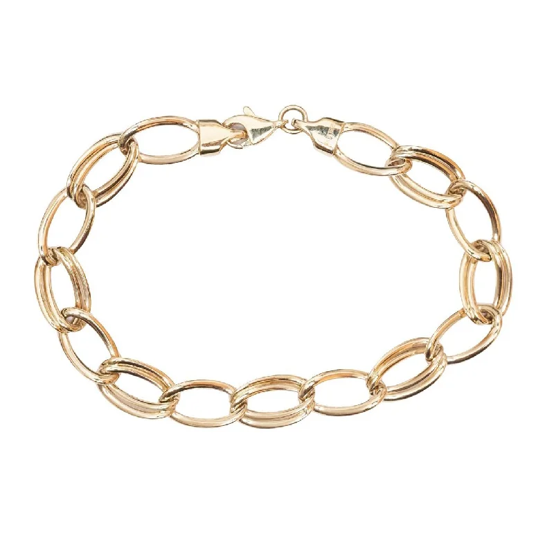 celestial star ring gold Gold "Ellipse" Link Bracelet
