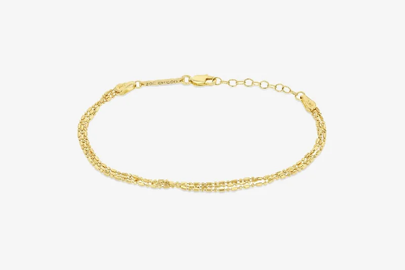 sterling silver dragonfly pendant Zoe Chicco 14k 3 Strand Tube & Bead Bracelet
