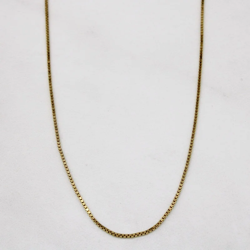 rose gold infinity bracelet 10k Yellow Gold Box Link Chain | 16" |