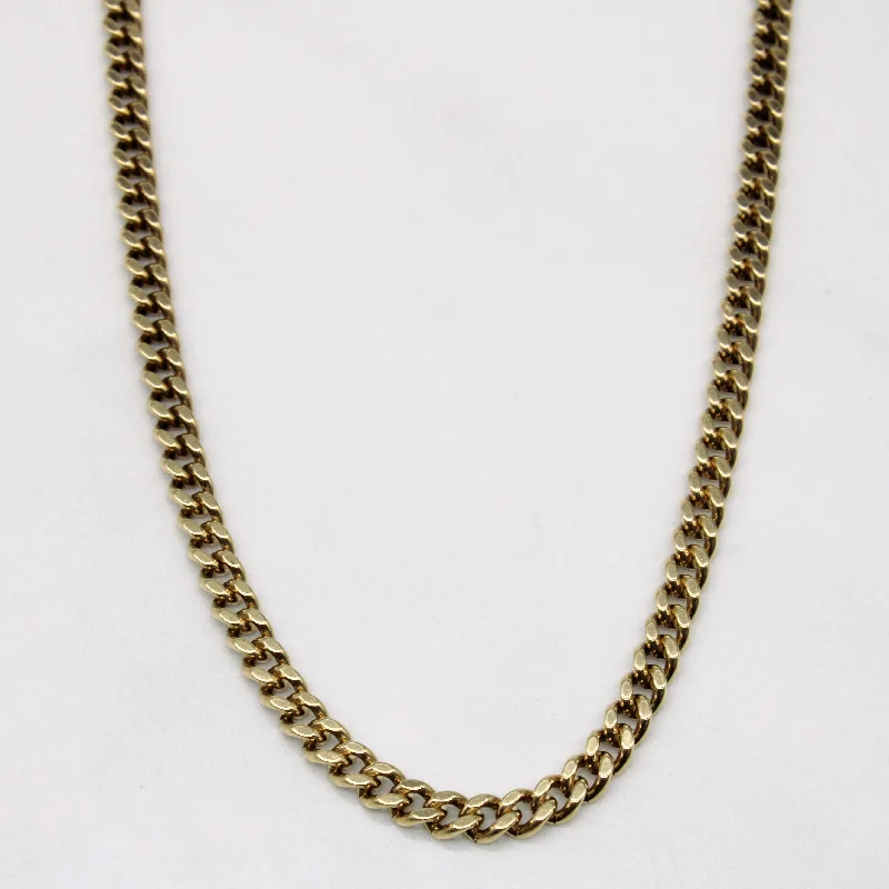 vintage-inspired moonstone necklace 10k Yellow Gold Curb Link Chain | 21" |
