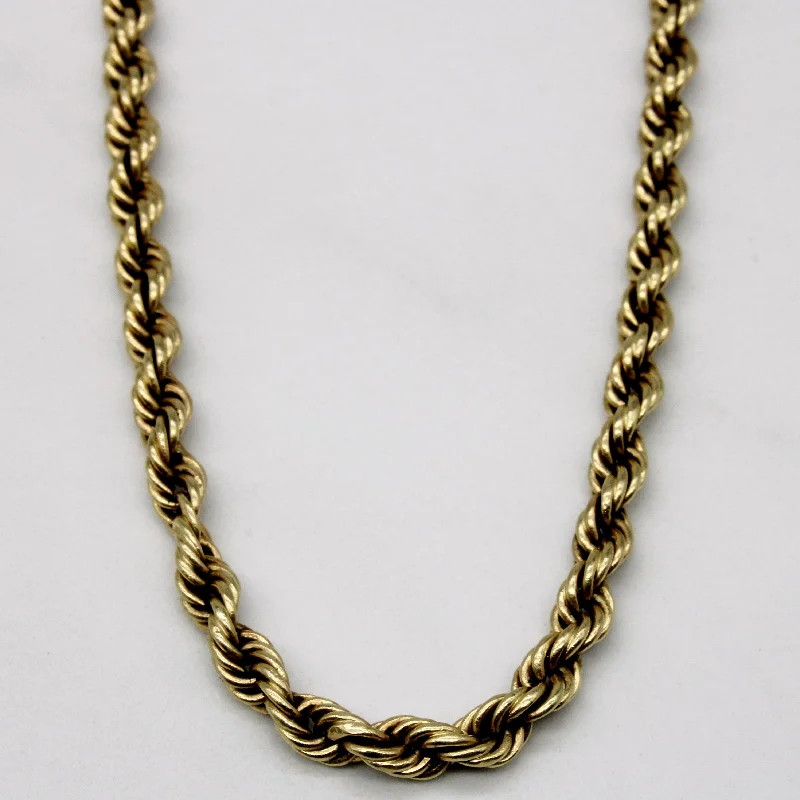 dainty rose gold chain bracelet 10k Yellow Gold Rope Chain | 18" |
