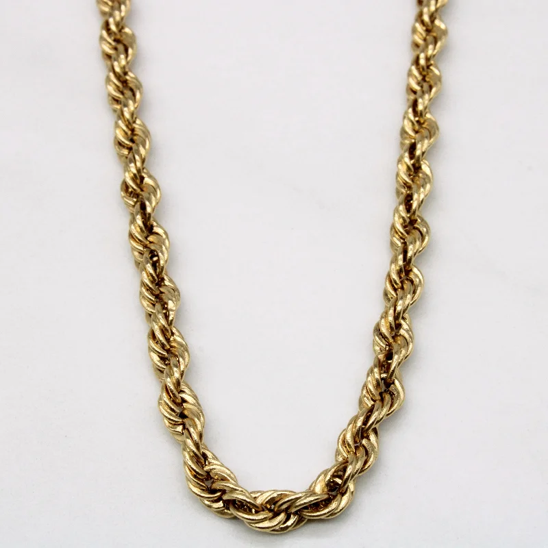 vintage-inspired pearl brooch 10k Yellow Gold Rope Chain | 26" |