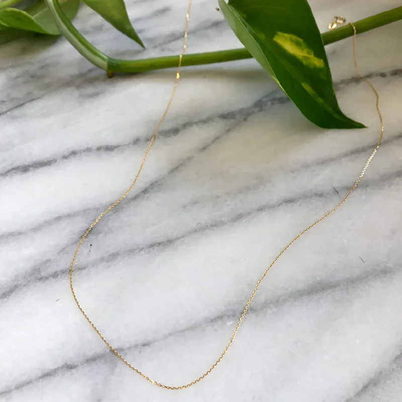 fine silver herringbone necklace BILLIE CHAIN