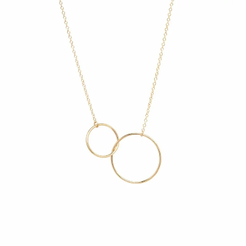 personalized family tree necklace Mixed Circles Necklace