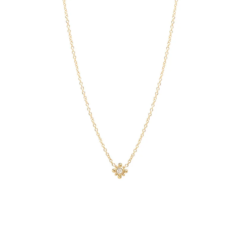 statement gold cuff earrings Tiny Bead Starburst Necklace