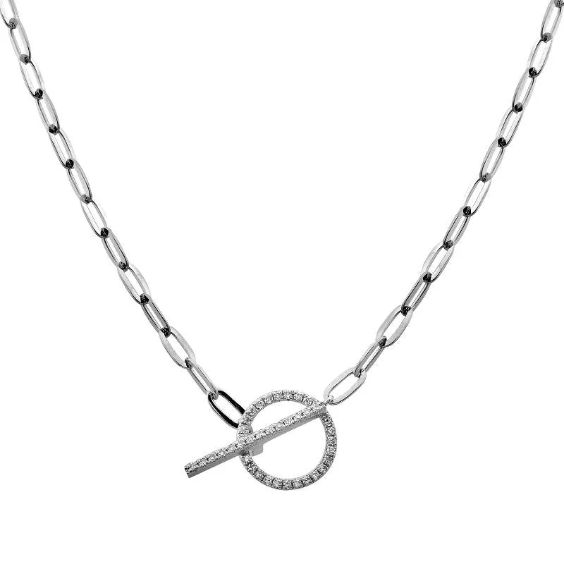custom gold name necklace 14K White Gold Diamond Link Necklace