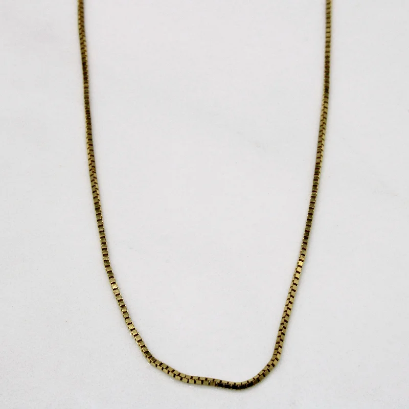 minimalist gemstone stud earrings 14k Yellow Gold Box Link Chain | 18" |
