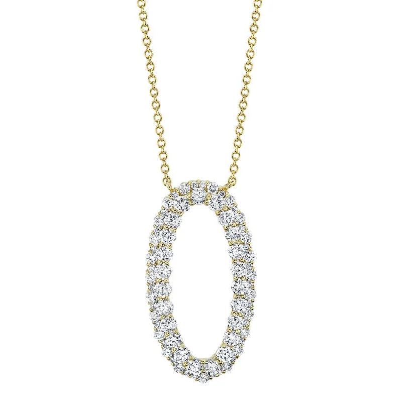 vintage rose gold cameo pendant 14K Yellow Gold Diamond Oval Necklace