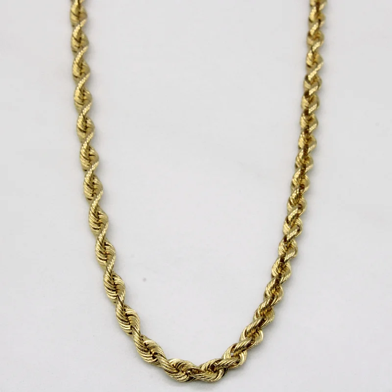 vintage sapphire necklace 14k Yellow Gold Rope Chain | 24" |