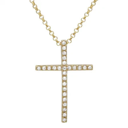 14K Yellow Gold Small Cross Pendant