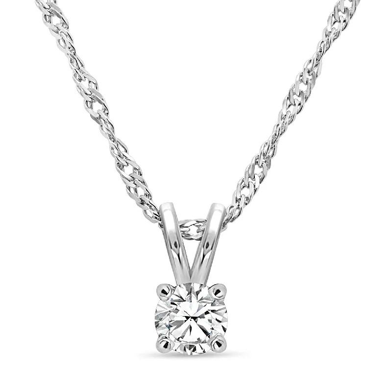 gothic bat ring sterling silver .15CT Bogart's Diamond Solitaire White Gold Necklace