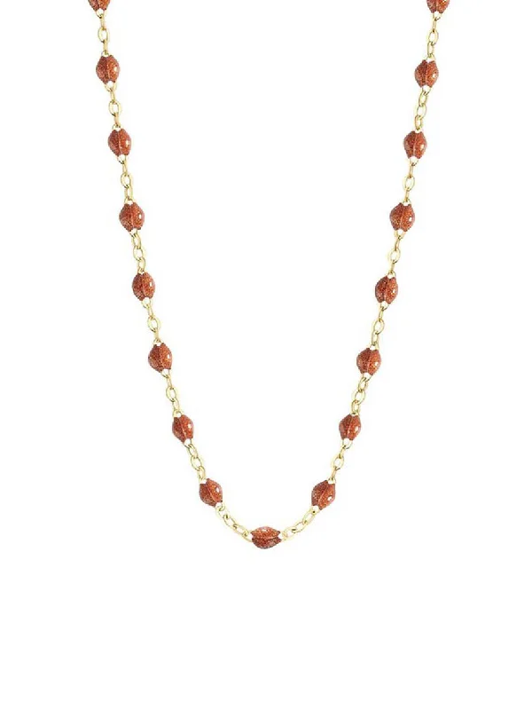 genuine ruby ring women Classic Gigi Fauve Resin Yellow Gold Necklace