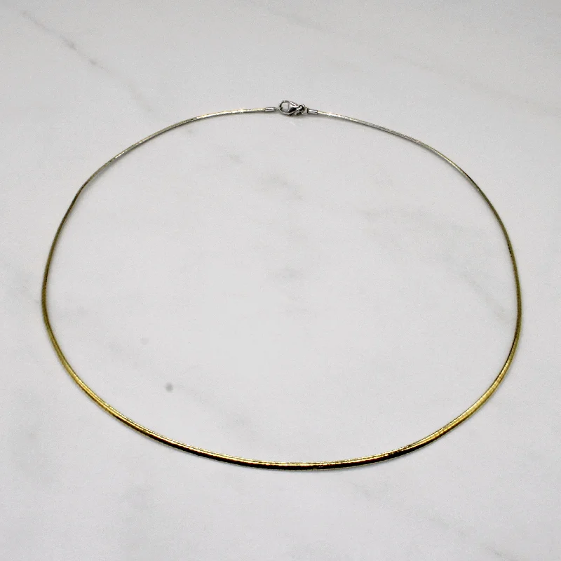 chunky boho turquoise ring 18k Two Tone Gold Reversible Necklace | 17" |