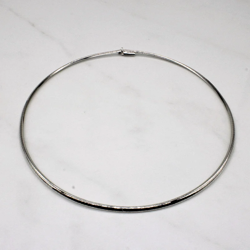 dainty beaded stretch bracelet 18k White Gold Flat Link Necklace | 16" |