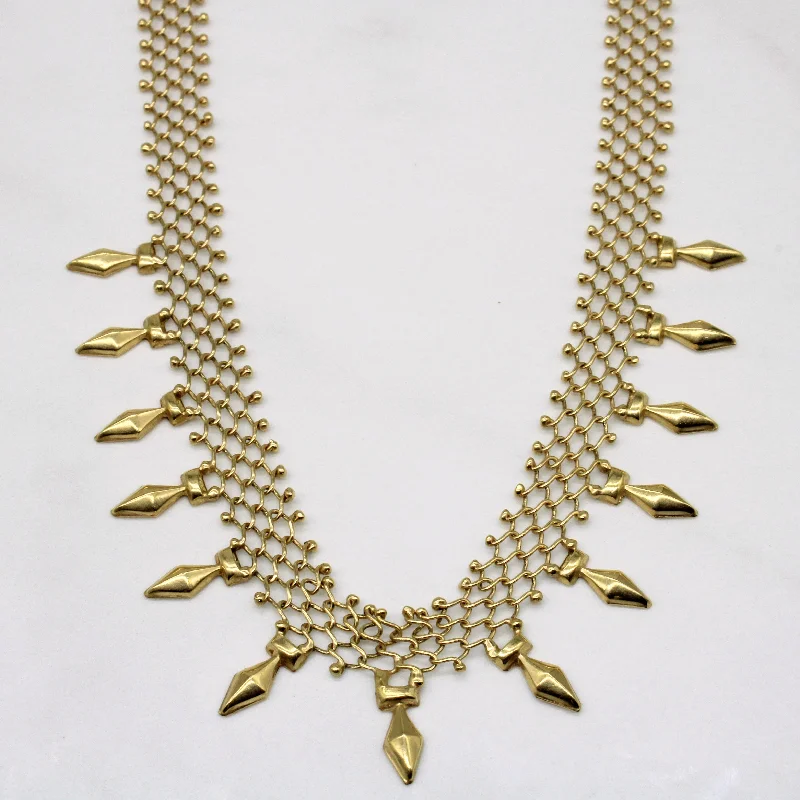 engraved pendant necklace 18k Yellow Gold Necklace | 17" |