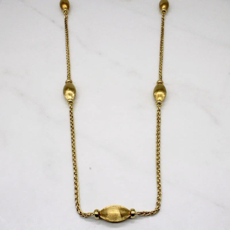 chunky chain necklace trendy 18k Yellow Gold Unique Link Necklace | 34" |