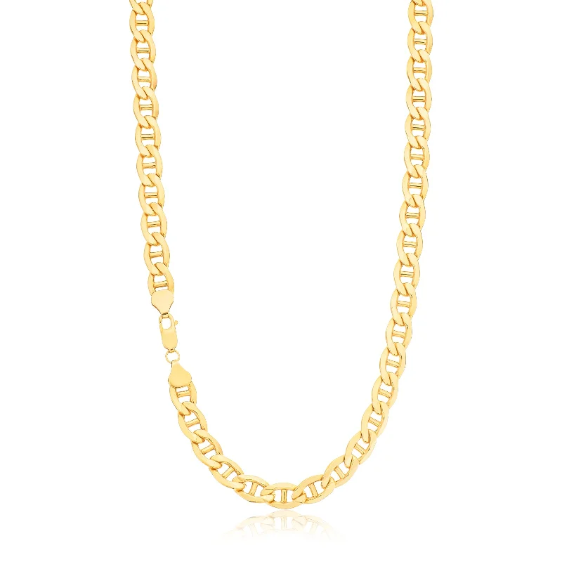 minimalist disc pendant necklace 9ct Yellow Gold Silver Filled 55cm Diacut Anchor Chain