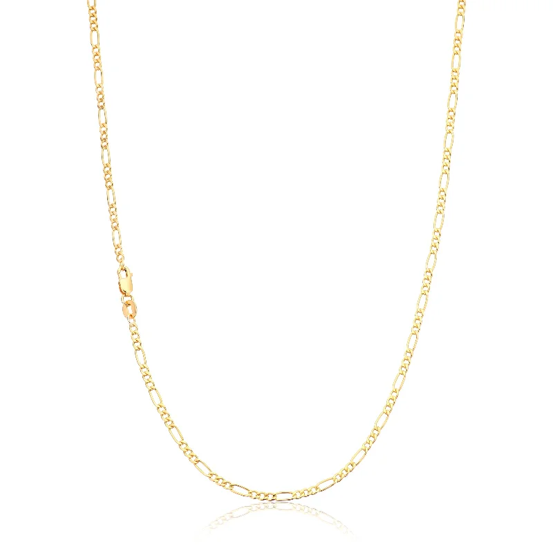 handmade macrame bracelet for men 9ct Yellow Gold Silver Filled 50cm 1:3 Figaro Chain