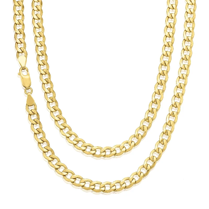 celestial sunburst necklace gold 9ct Yellow Gold Silver Filled 55cm 160 Gauge Curb Chain