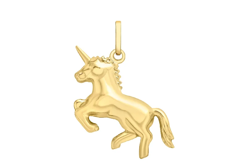 rose gold bezel ring 9ct Yellow Gold Unicorn Pendant