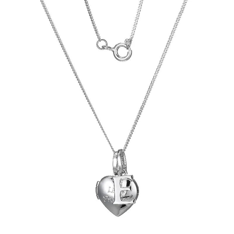 silver arrow pendant necklace Sterling Silver Heart 40cm Locket & Initial E Children's Pendant silver arrow pendant necklace Sterling Silver Heart 40cm Locket & Initial E Children's Pendant