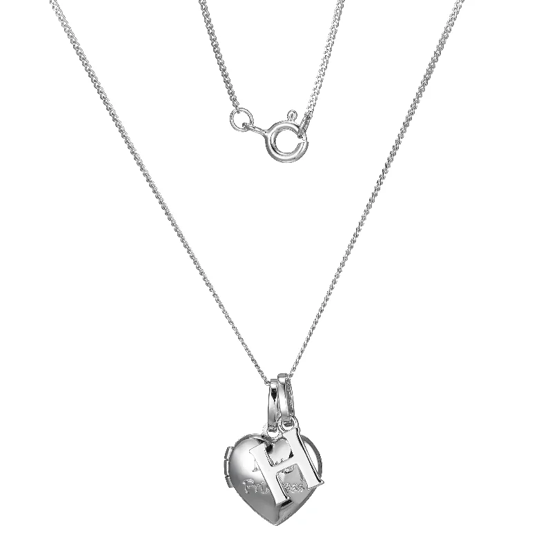 minimalist moonstone bracelet Sterling Silver Heart 40cm Locket & Initial H Children's Pendant minimalist moonstone bracelet Sterling Silver Heart 40cm Locket & Initial H Children's Pendant