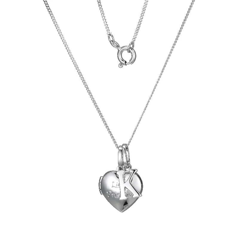 natural garnet gemstone ring Sterling Silver Heart 40cm Locket & Initial K Children's Pendant natural garnet gemstone ring Sterling Silver Heart 40cm Locket & Initial K Children's Pendant
