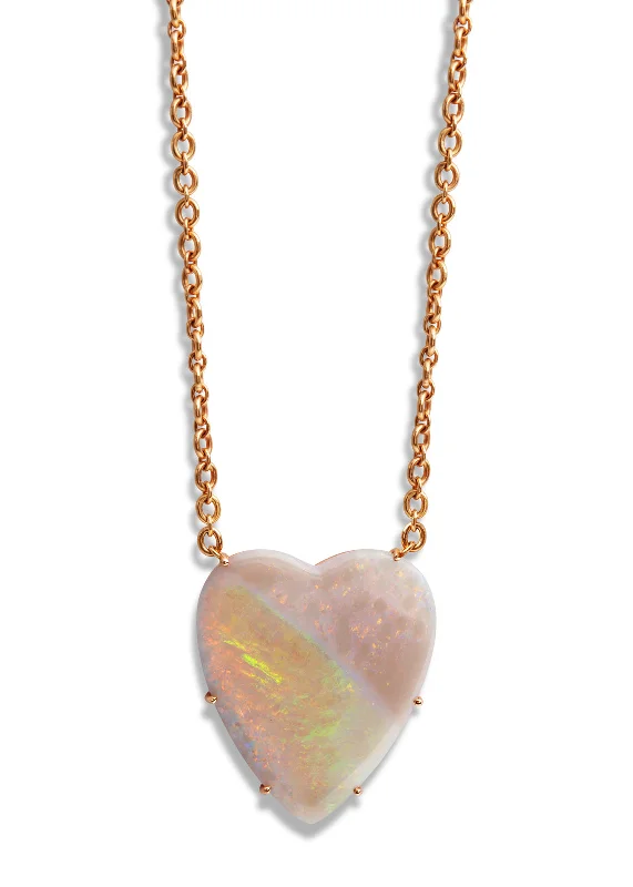 black and gold wedding band 22.32 Carat Opal Heart Necklace