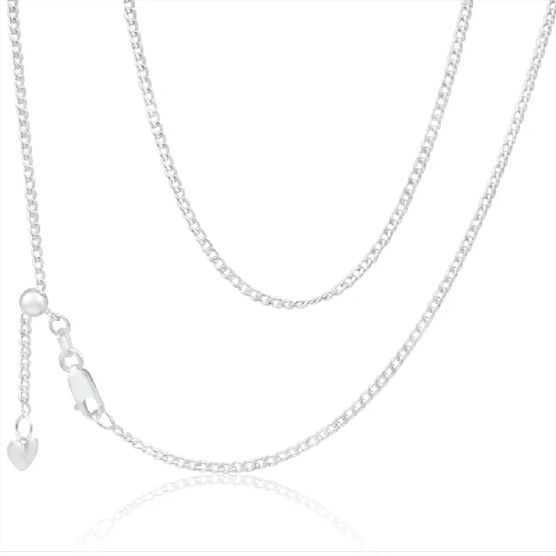 minimalist gold crescent moon necklace 9ct Charming White Gold Silver Filled Curb Chain