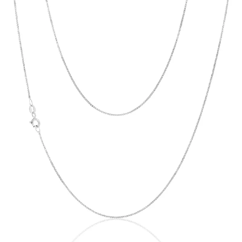 modern geometric gold ring 9ct White Gold 15 Gauge 46cm Chain