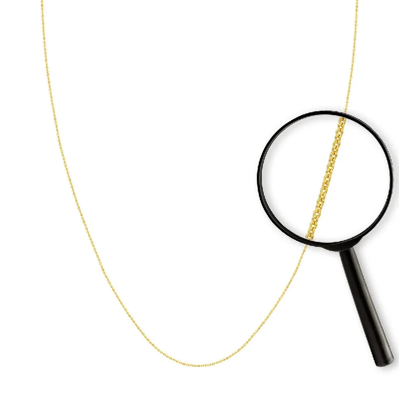 men’s sterling silver cufflinks ADJUSTABLE YELLOW GOLD CABLE CHAIN NECKLACE