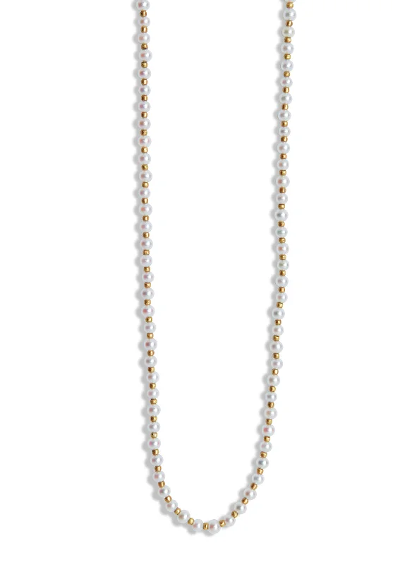 personalized engraved signet ring Akoya Pearl Petite Gumball Yellow Gold Necklace