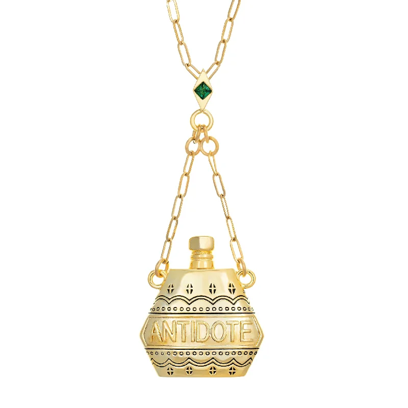 rose gold cubic zirconia earrings Antidote Necklace