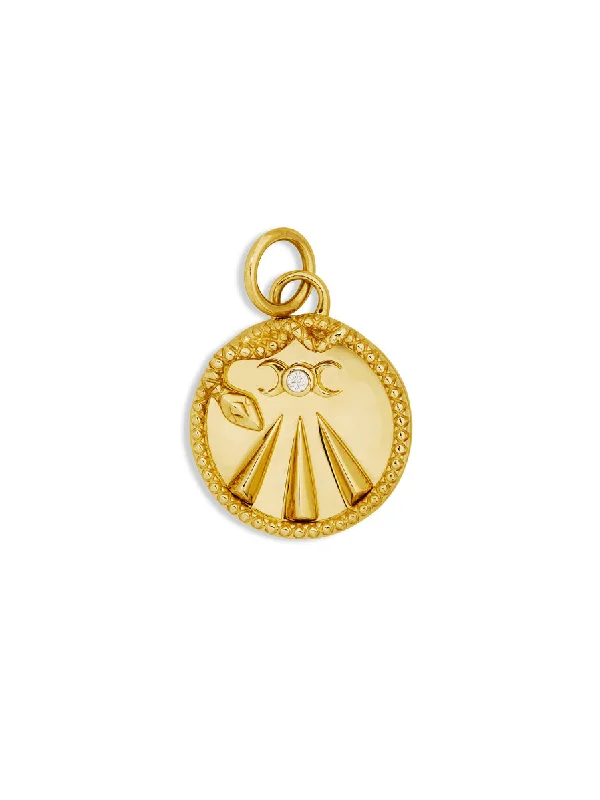 custom engraved infinity necklace Baby Mind, Body, and Soul Yellow Gold Medallion