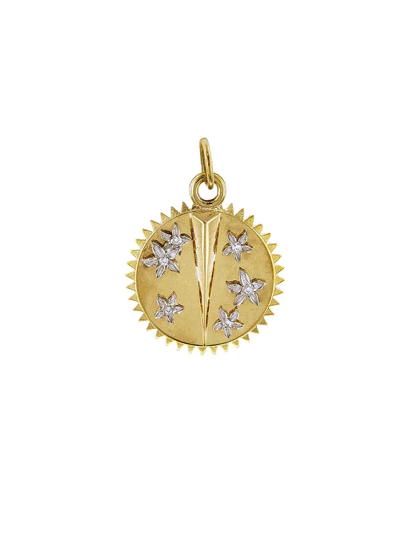 modern geometric silver ring Baby Resilience Yellow Gold Medallion